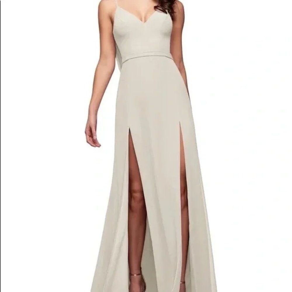 Azazie Candice Bridesmaids Wedding Dress in Frost